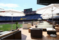 Pic: Barcelona open a pitch-side café at the Nou Camp for the summer