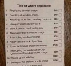 Sick of canvassers for the Local/European elections? Get yourself one of these…