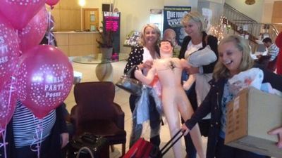 Hen Party interrupts Kilkenny election count in the company of a blow-up doll