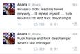 Tweet of the day: Samir Nasri’s girlfriend was not too pleased at his World Cup omission