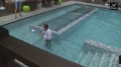 Video: Lukas Podolski throws a journalist into a swimming pool during pre-WC2014 media event