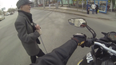 Video: Good guy biker stops traffic for elderly pedestrian