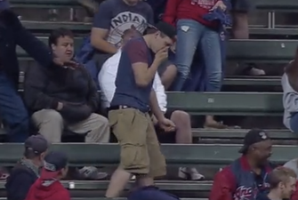 Video: Baseball fan gets hit in the face after failing to catch ball