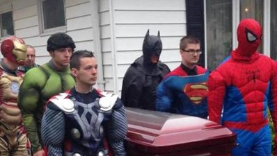 Heartbreaking scene as superheroes carry five-year-old’s coffin after he loses his battle with cancer