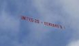 Pic: Manchester United fly a pointless message aimed at Steven Gerrard over Anfield