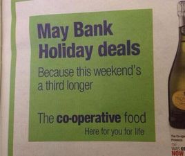 Pic: The Co-Op were out sick the day they taught maths at school