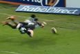 Video: Stuart Hogg denied hat-trick of tries by incredibly selfish team-mate; stadium announcer rubs it in afterwards