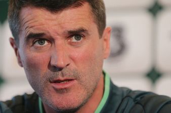 Pic: Roy Keane smiling!? Keano was definitely having the craic at the Aviva today