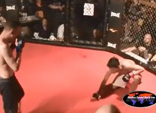 Video: Amateur MMA fighter taps out while winning fight to show mercy for inferior opponent in incredible act of sportsmanship