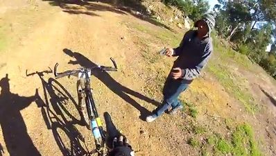 Video: GoPro captures cyclist being robbed at gunpoint