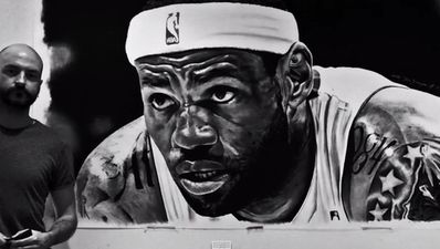 Video: Artist Barry Jazz Finnegan has done a LeBron James portrait and it is class