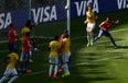 Vine: How is David Luiz still being credited with this goal for Brazil