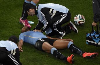 Vine: Uruguayan player gets knocked out cold by Raheem Sterling’s knee
