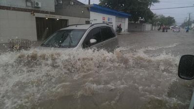 Pics: Biblical flooding in Brazil ahead of the game between USA and Germany