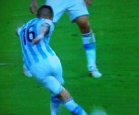 Vine: Marcos Rojo clears the ball in his own box in a very, very sexy way