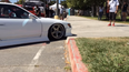 Video: Boy racer rips bodykit off car while driving up tiny curb