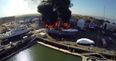 Video: Extraordinary drone footage of a $24m yacht go up in flames in San Diego