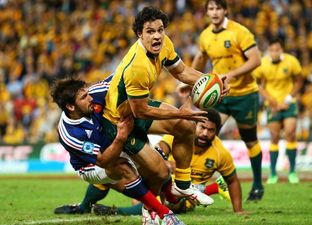 Pic: Anyone spot the female French fan flashing in the crowd during the Australia v France game today? (Slightly NSFW)