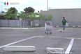 Ooh la la: Rémi Gaillard performs an amazing trick shot for every single team at World Cup 2014
