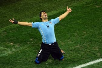 Vine: Luis Suarez restores Uruguay’s lead over England with a belter