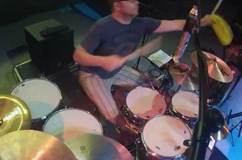 Video: Weezer drummer shows off super skills as he catches frisbee mid-song