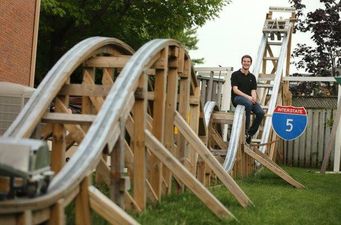 Video: This 19-year-old’s back garden roller coaster is quite cool