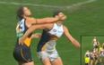 POW! Right in the kisser! Aussie rules player gets knocked out following in-game punch