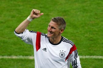 Pic: Bastian Schweinsteiger is wearing probably the very first pair of shin-pads ever invented