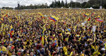 Pics: Just look at the crowd that turned out to welcome Colombia home from Brazil