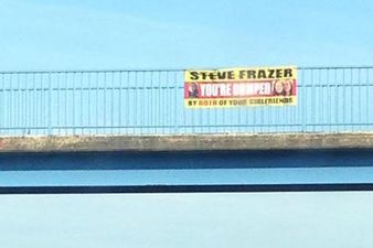 Pics: Man in Newcastle gets dumped by BOTH his girlfriends via banner hung over motorway