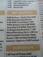 Pic: Sky just can’t seem to get their GAA TV listings right