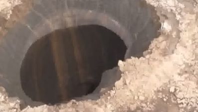 Video: Just look at the giant hole that has appeared in Russian area known as ‘end of the world’