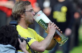 PIC: Jurgen Klopp celebrates new job by going out on the lash