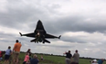 Video: Low flying F-16 fighter jet narrowly avoids spectators at air show