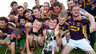 Pic: Stunning shot of Wexford player taking a sideline cut from tonight’s Leinster U21 hurling final