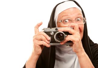 This gaggle of nuns on the way to The Galway Races has to be the most Irish picture you’ll see all day…