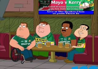 Video: Cleveland Brown’s a Mayo fan, but Peter and Quagmire are rooting for the Kingdom