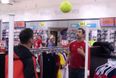 Video: Two Munster rugby players show their head tennis skills in a shop in Kerry