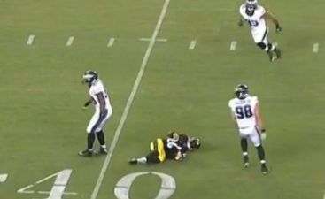 Video: Check out this monster hit during the Steelers-Eagles NFL pre-season match