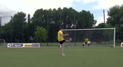 Video: Watch JOE fire some penalties past former England ‘keeper David James