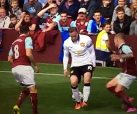 Vine: Wayne Rooney is nutmegged by Burnley’s Kieran Trippier