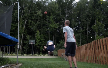 Video: This backflip bicycle kick trick shot is absolutely incredible