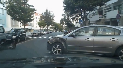 Video: Portuguese driver causes traffic collision then posts dash-cam footage online