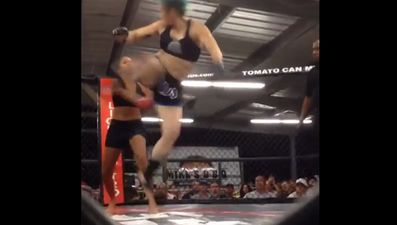Video: Brutal spinning heel kick KO from women’s MMA