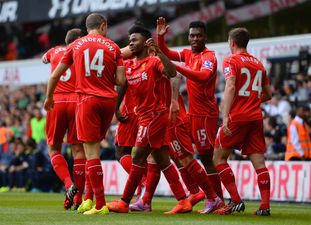 Vine: Raheem Sterling gets on the end of a fine passing move to put Liverpool ahead