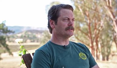 Video: In case you’ve ever wondered what Ron Swanson thinks about in the shower…