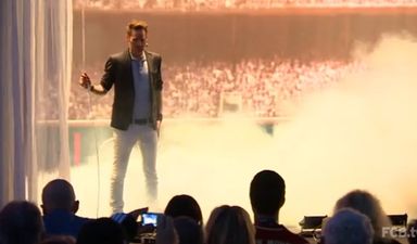 Video: Is this the most OTT unveiling of a team bus in the history of the world ever by Bayern?