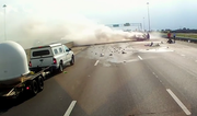 Video: Hero truck driver pulls woman and one-year-old from a burning car