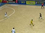 Video: Futsal player scores unbelievable back-heeled half-volley lob in Brazil