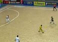 Video: Futsal player scores unbelievable back-heeled half-volley lob in Brazil